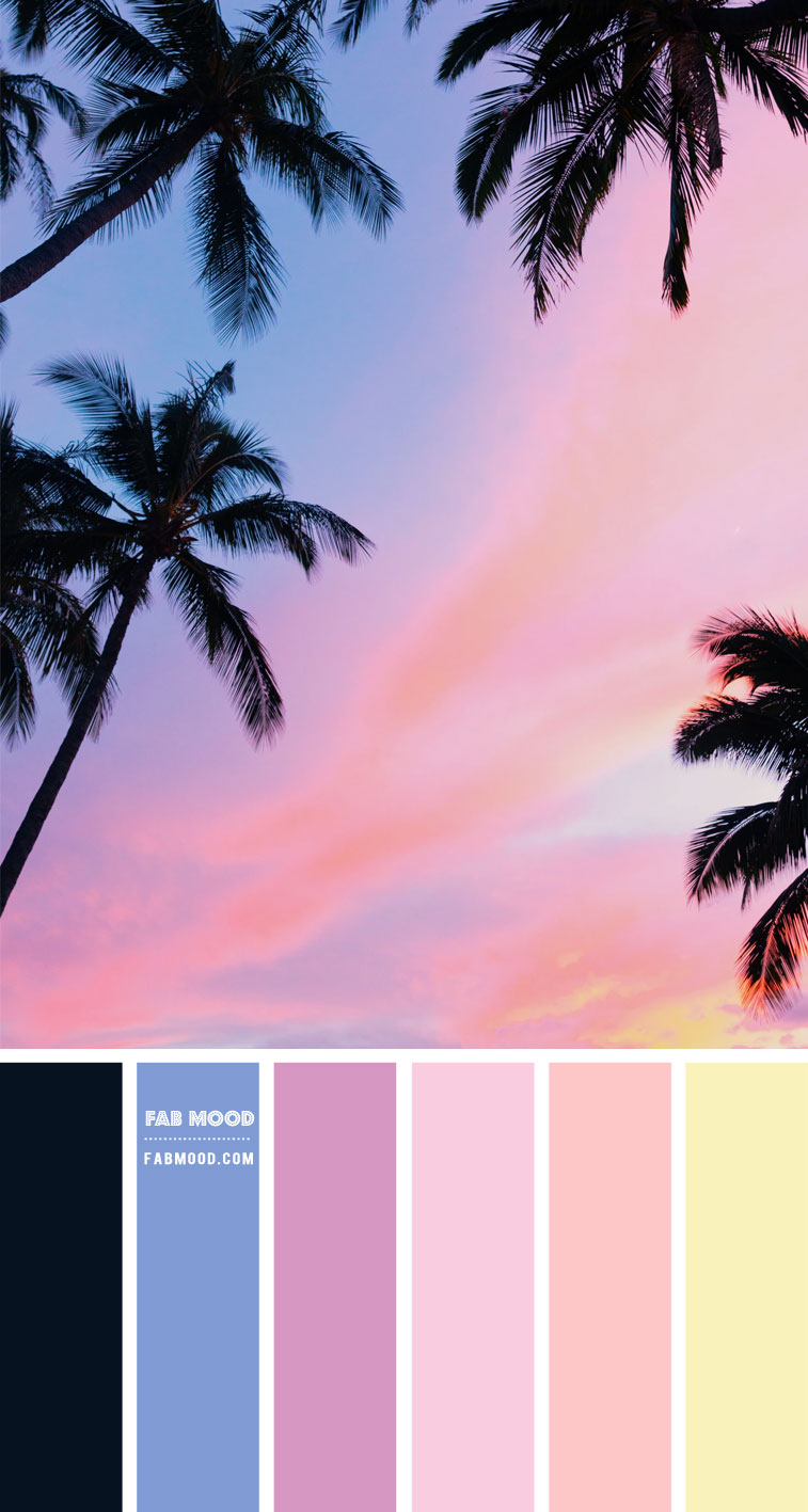 Soft Pastel Color Palette : Color Tropic and black – Color Palette #43