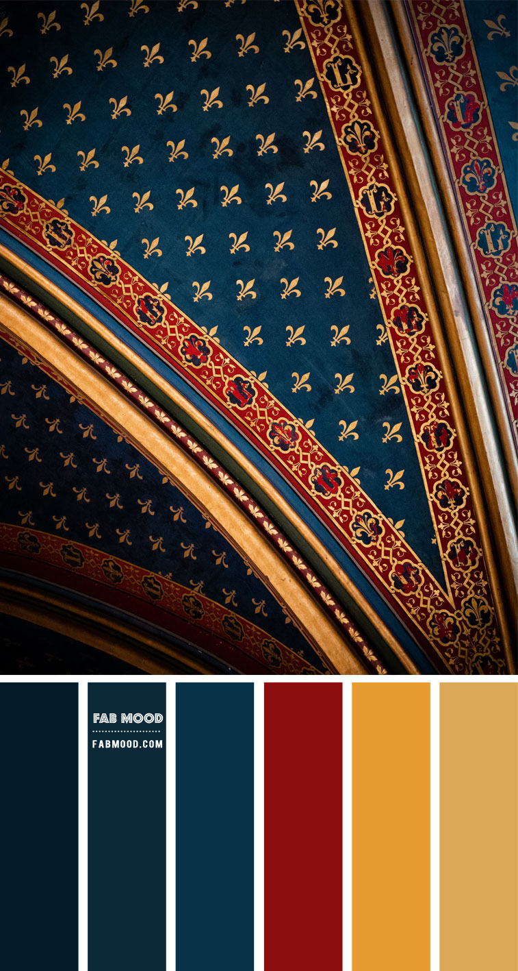 Navy Blue and gold color scheme – Color Palette #69