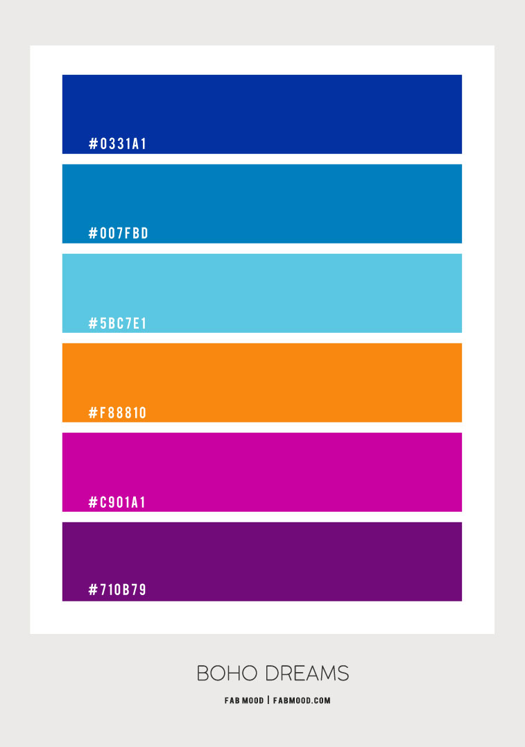 bold color palette 2020, bold color scheme, royal blue color scheme, cobalt blue pink and orange color scheme, royal blue orange hot pink and purple color palette, cobalt blue and purple color scheme