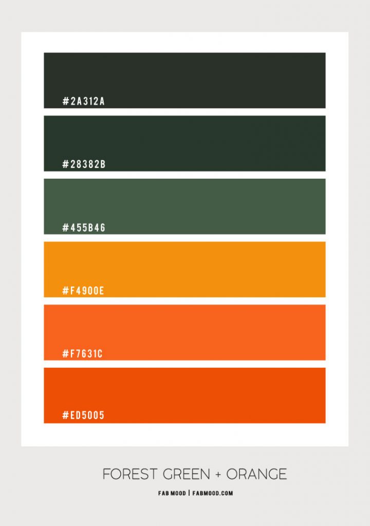 Forest Green and Burnt Orange Color Scheme – Color Palette #77 1 - Fab