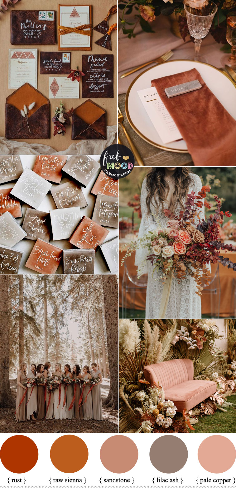 Earthy Toned Wedding Colour Palette