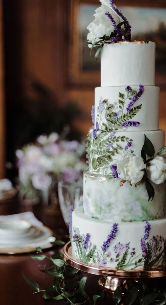 lavender hued wedding cake, wedding cake , wedding cake inspiration