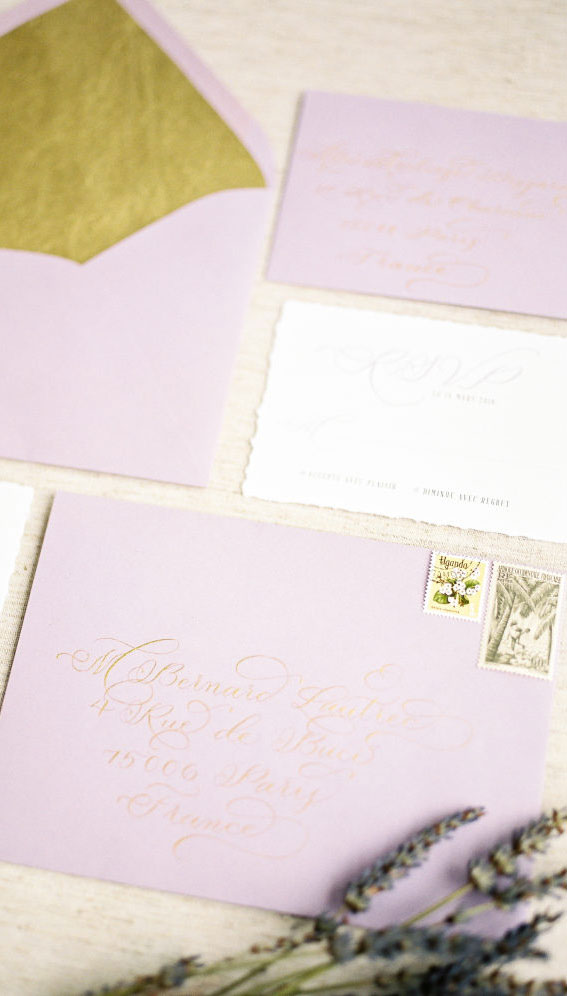 wedding invitations, wedding invitation ideas, wedding ideas, lavender wedding ideas