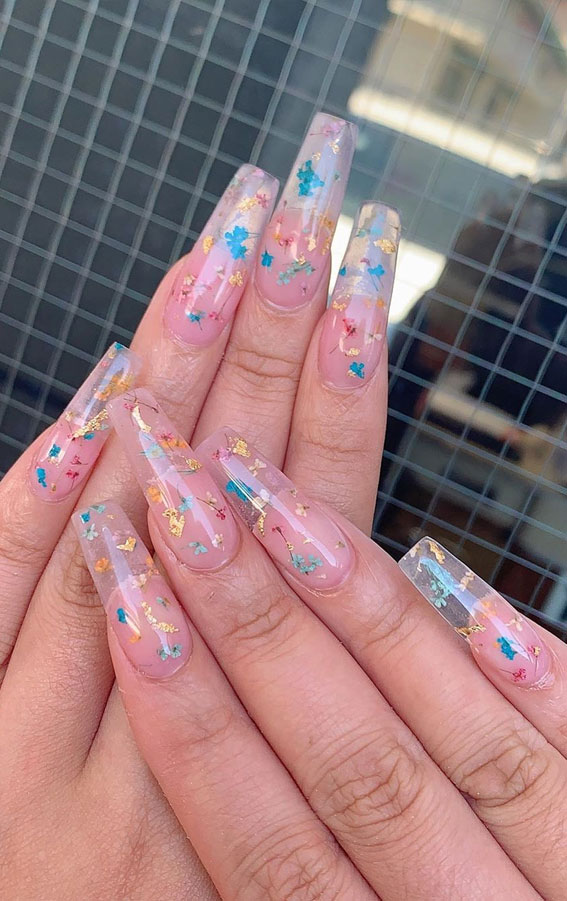 These Acrylic Nails Are Really Cute Fun Coffin Nails Summer Nails