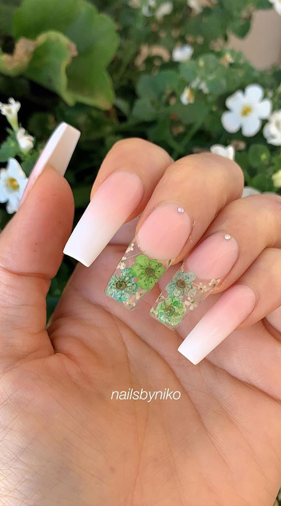 These Acrylic Nails Are Really Cute Fun Coffin Nails Summer Nails