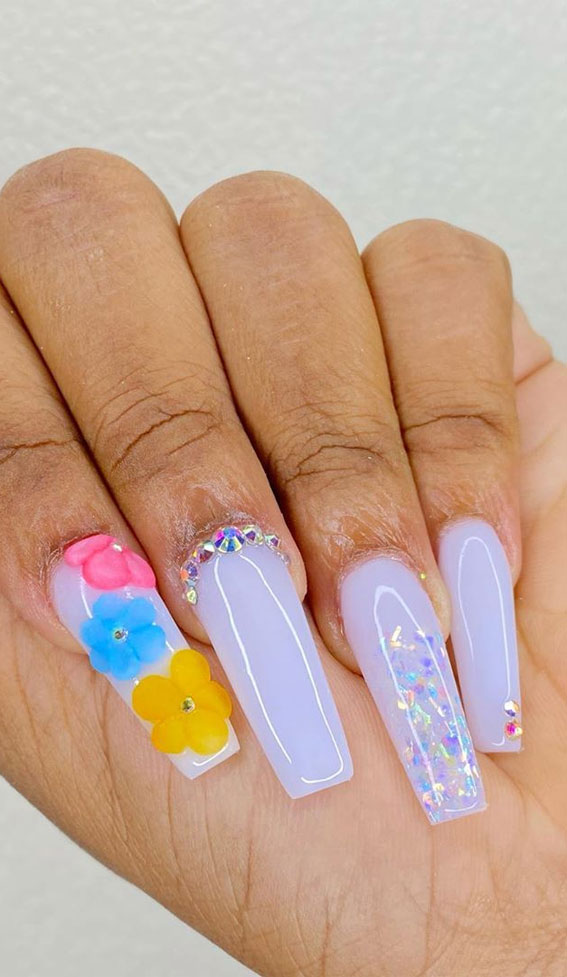 These Acrylic Nails Are Really Cute Fun Coffin Nails Summer Nails