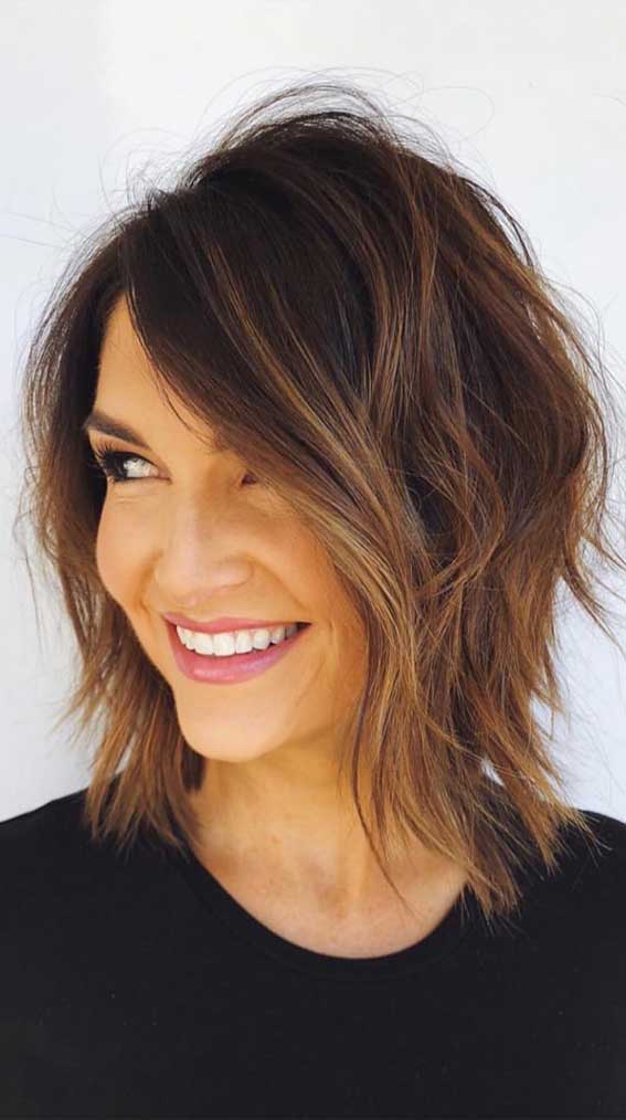 short shag, lob with fringe, shag haircuts, shag hairstyles, shag haircut 2020, best shag haircuts, shaggy bob haircuts, 1970s+short+shag+haircut, shaggy hairstyle for round face, short shaggy haircuts for fine hair, how to style shaggy hair cut, medium shaggy hairstyles for thick hair