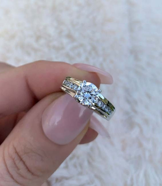 vintage engagement ring, round cut engagement ring