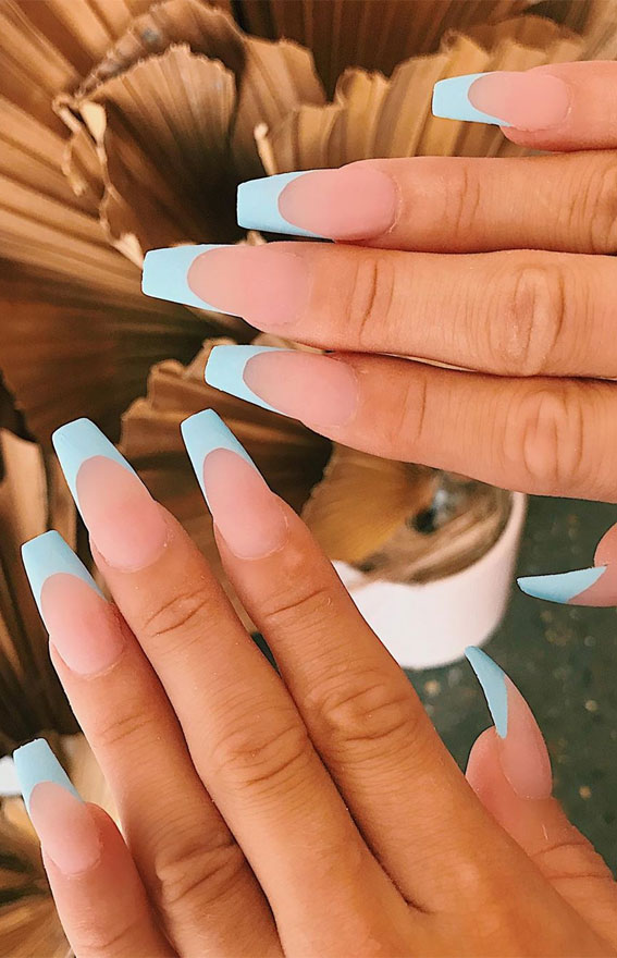 french manicure with color line, colorful french nail tips, neon french nail tip, colored french manicure , french manicure nails, french tip nails designs, french tip nails, french tip nails short, french tip nails designs, french tip nails coffin, french tip nails | acrylic, french tip nails 2020, pink french tip nails