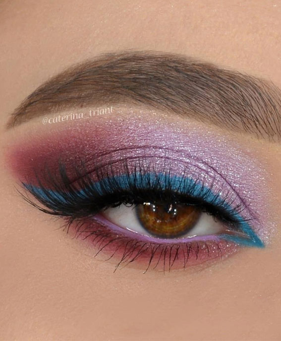 two tone eye makeup look, eye shadow look, eye makeup look, make up ideas , eye shadow makeup look