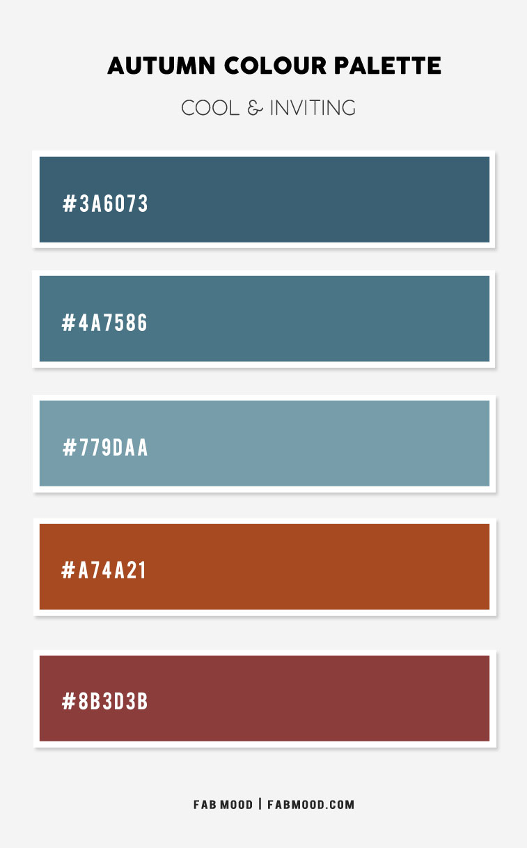 autumn color palette, autumn color combos, fall color scheme