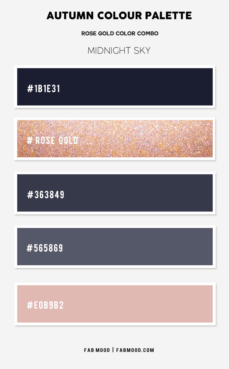 navy blue and rose gold, navy blue and rose gold color combination, rose gold color combo