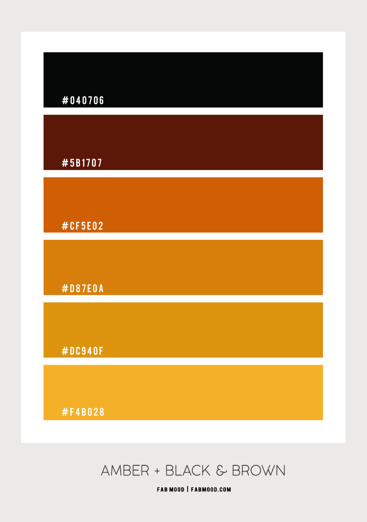 color hex, amber color hex, fall color hex, amber and black color scheme, amber color combo, mustard color combo, fall color palette, fall color scheme