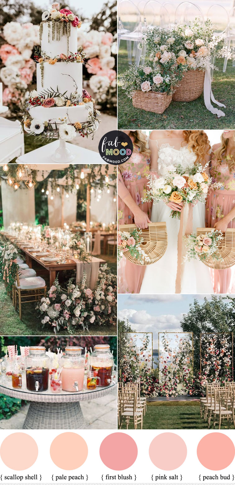 Romantic Garden Wedding In Soft Pink and Peach Colour Theme