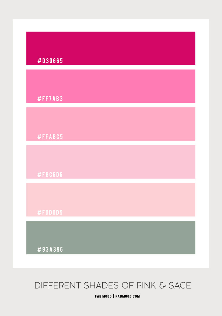 shades of pink, different shades of pink, pink color hex