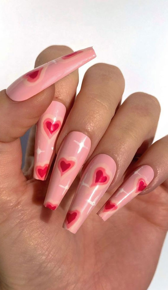 valentine nail stickers, red heart nails, simple heart nail designs , valentine heart nails 2021, valentine nails, valentine nails acrylic, valentine nail art, valentine nail designs, valentine's day nails