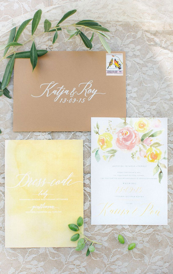 yellow wedding invitation, yellow wedding ideas, yellow wedding invites