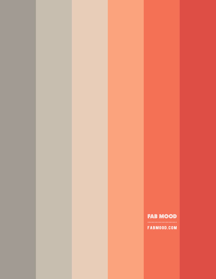 gradient color, color palette, sage and coral, sage and orange, color combination