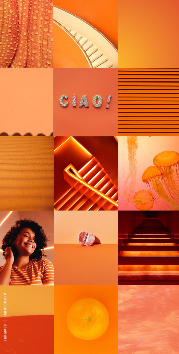 Orange Background Wallpaper | Cute Orange background aesthetic