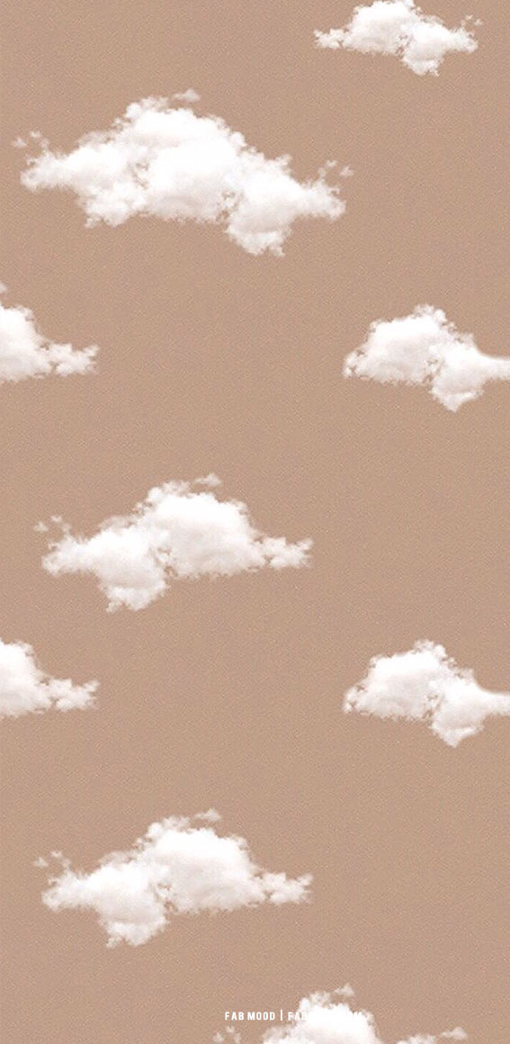 7 Aesthetic Brown Wallpapers : Cloud Aesthetic Brown Wallpaper 1 - Fab