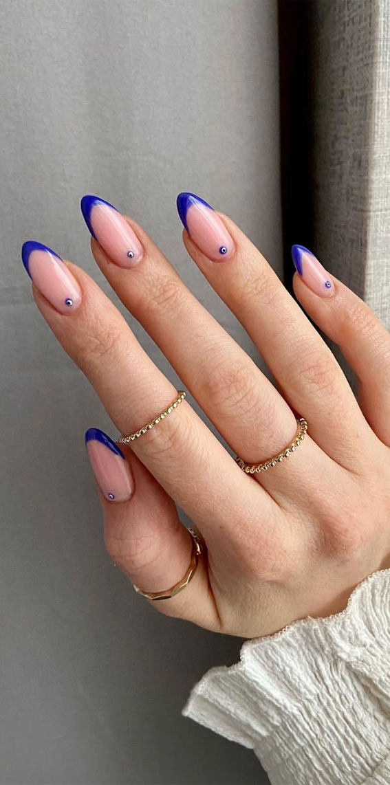 evil eye blue nail tip, summer nails, evil eye white nails, evil eye acrylic nails, evil eye nails, evil eye nails coffin, pink evil eye nails, black evil eye nails, blue evil eye nails, evil eye nails long, evil eye french nails, simple evil eye nails, evil eye nails short