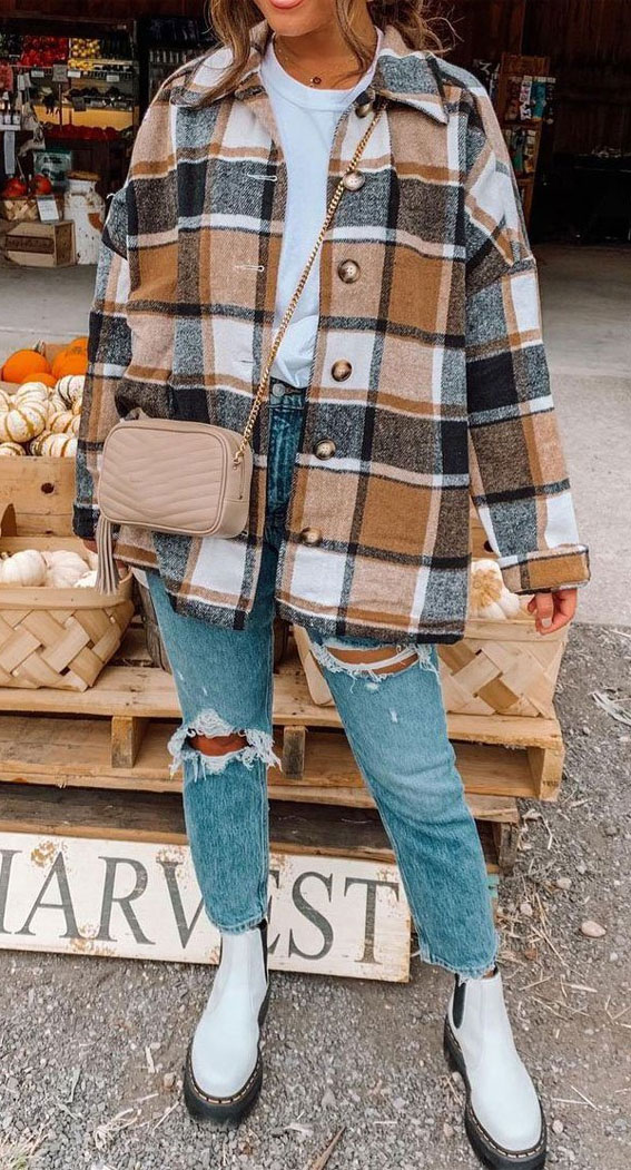 oversized plaid shirt, fall outfits, casual fall outfits 2021, fall school outfits ideas, autumn outfits for ladies 2021, fall outfits for girls, fall outfits 2021, easy fall outfits