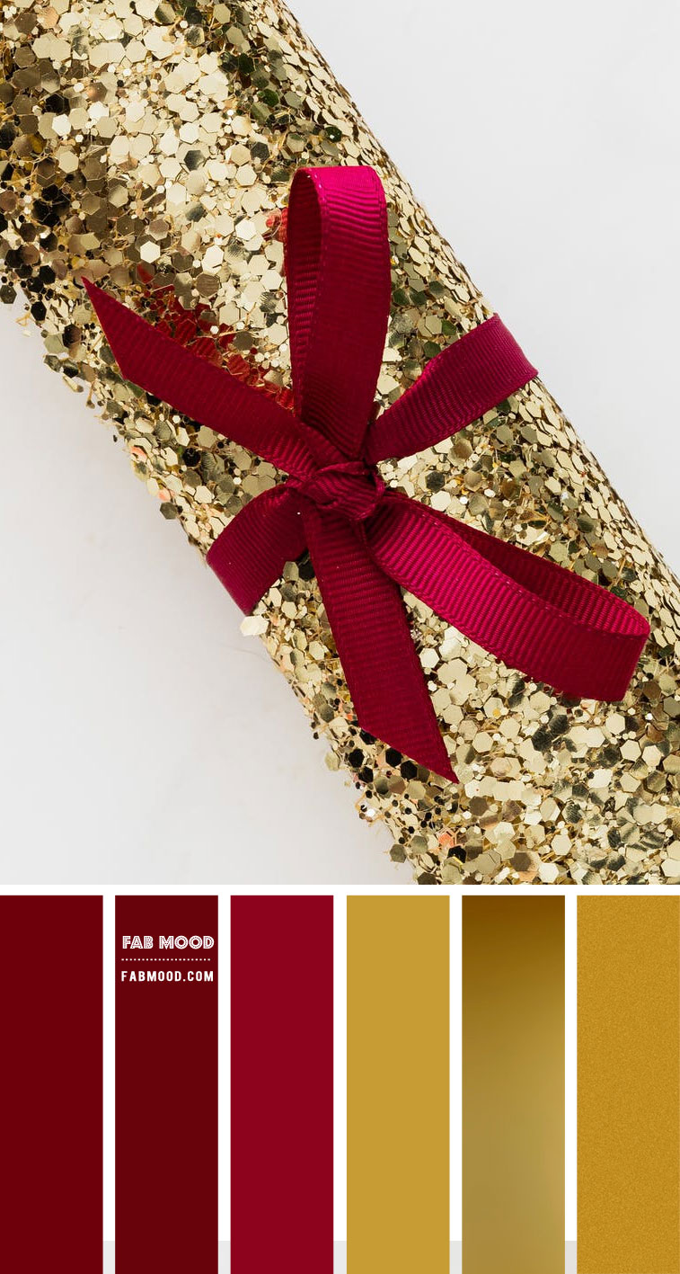 Berry and Gold Christmas Colour Scheme – Colour Palette 150