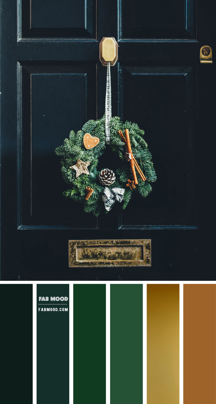 midnight green and pine green color scheme, christmas colour theme, christmas color scheme, winter colour scheme