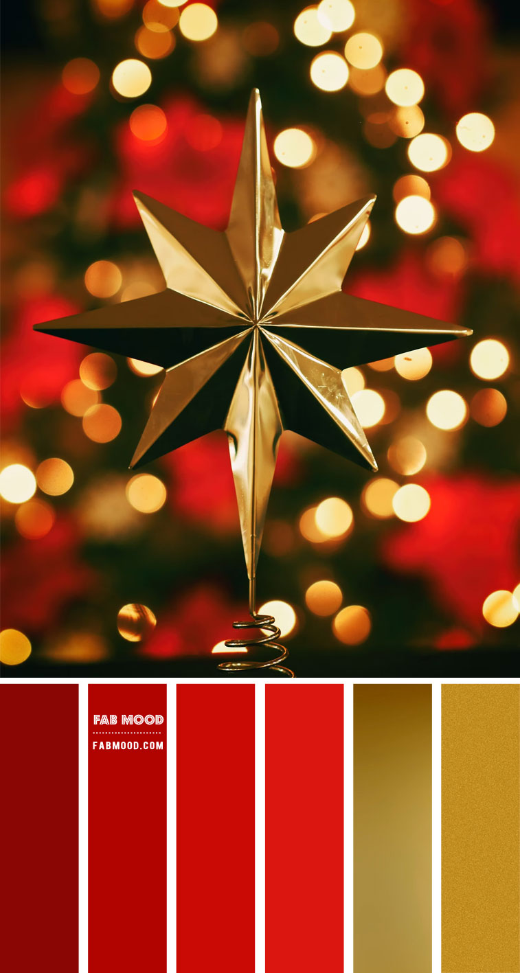 Gold and Red Christmas Colour Scheme – Colour Palette 149