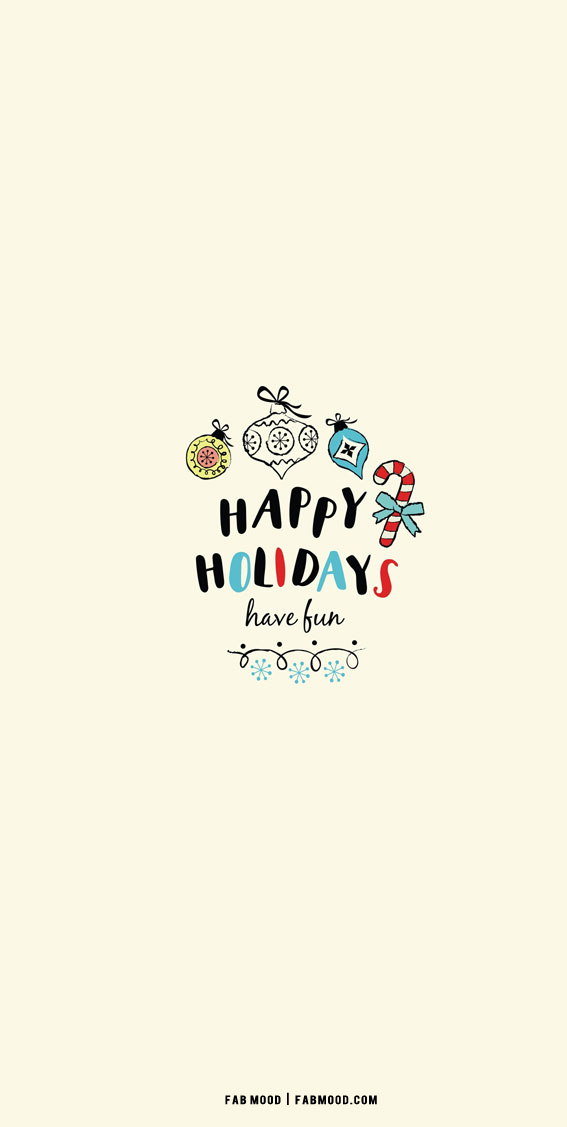 12 Aesthetic Christmas Wallpapers : Minimal Happy Holiday Wallpaper