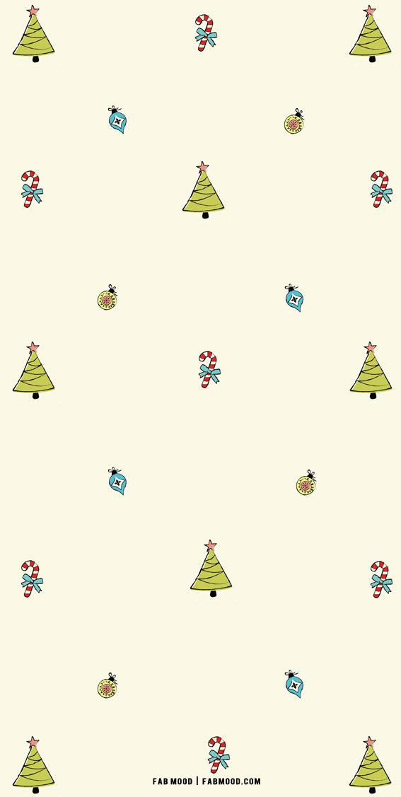 12 Aesthetic Christmas Wallpapers : Bauble, Candy Cane & Christmas Tree