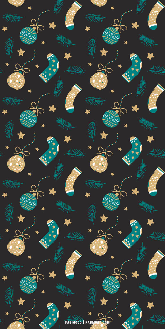 12 Aesthetic Christmas Wallpapers : Christmas Bauble Dark Wallpaper