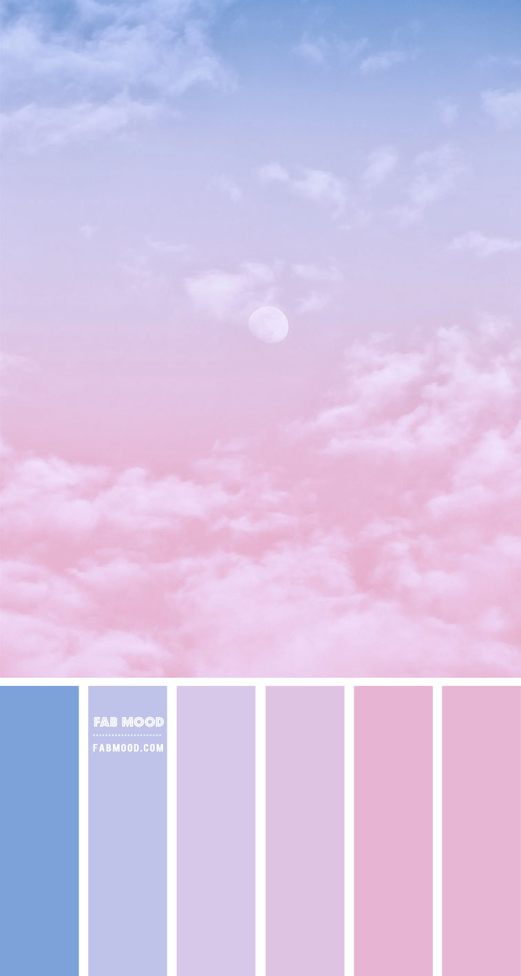 pastel sky, blue and pink color scheme, pastel blue and pink color palette, blue and pink color combination