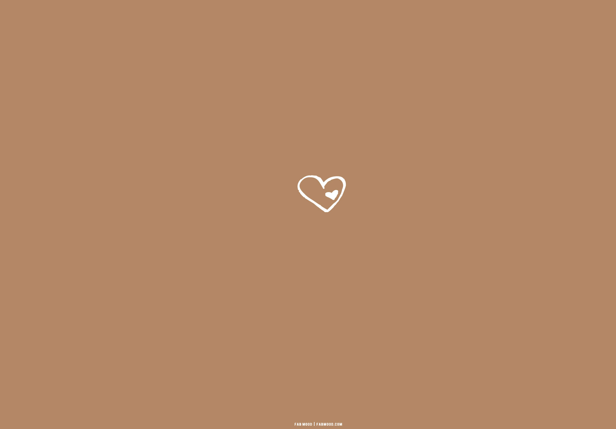 25 Brown Aesthetic Wallpaper for Laptop : Heart on Heart