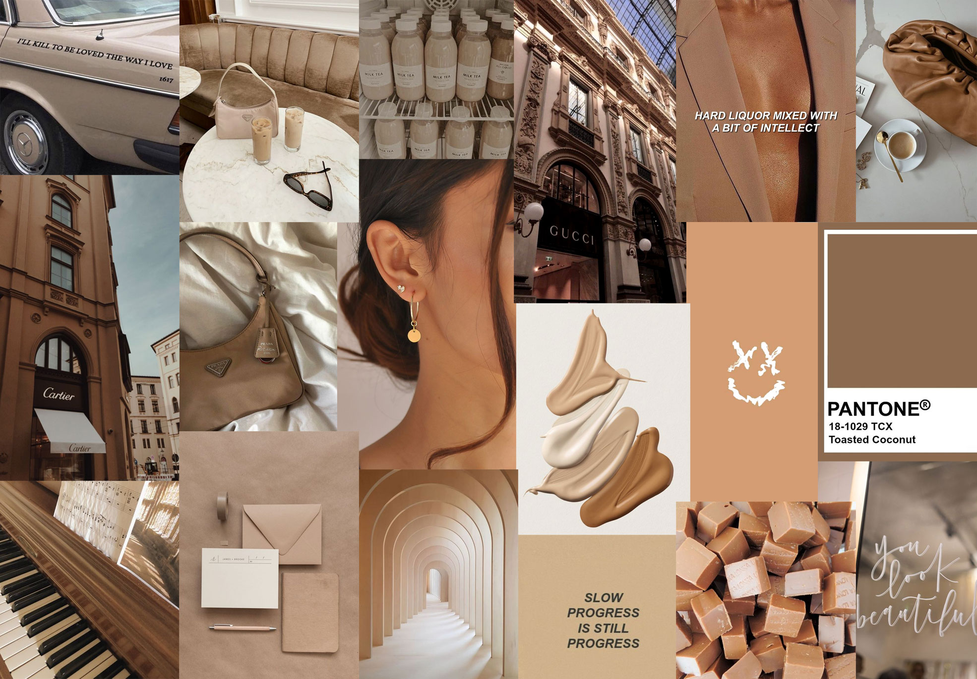Brown Collage Wallpapers : Light Brown Collage
