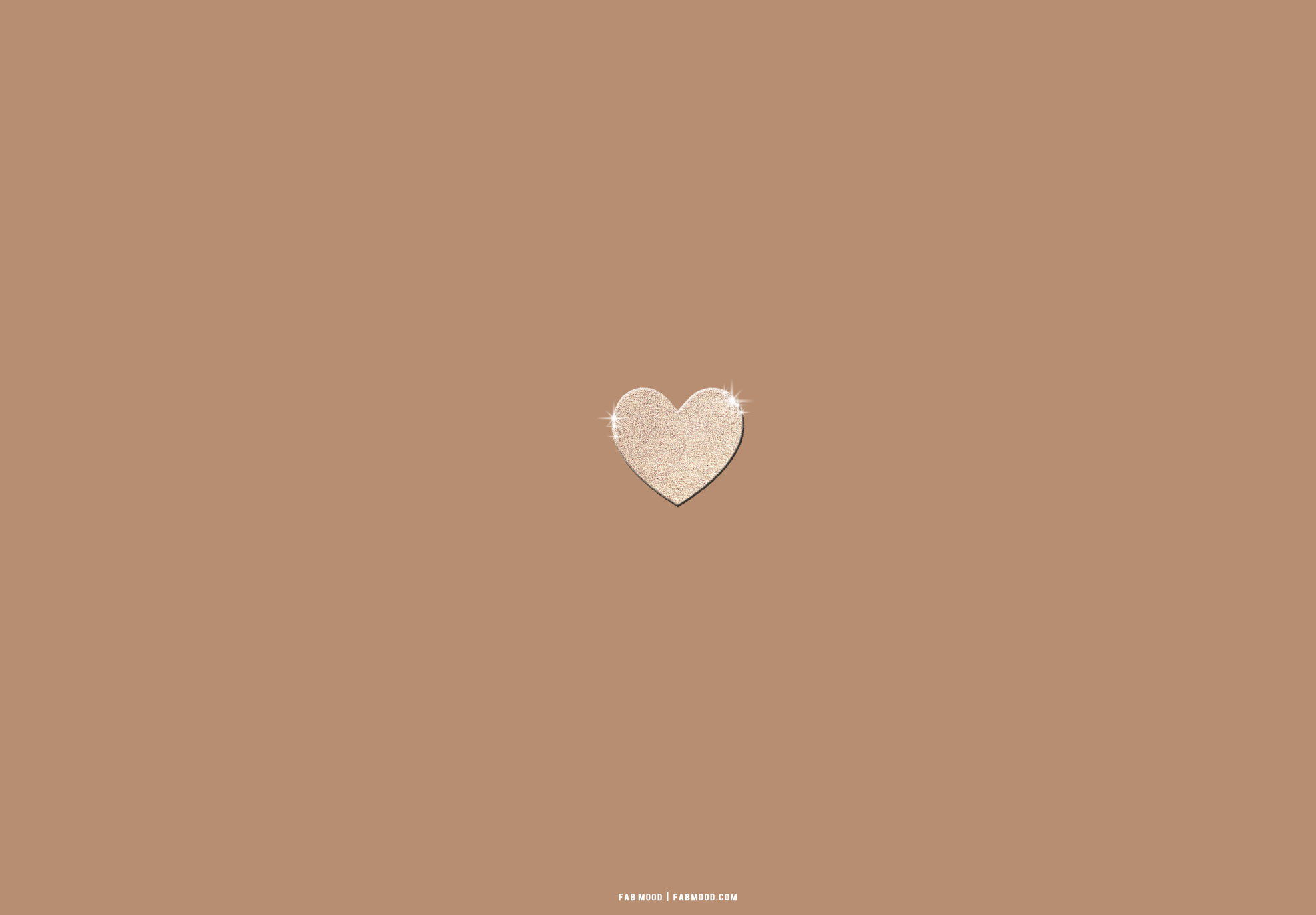 25 Brown Aesthetic Wallpaper for Laptop : Glitter Love Heart