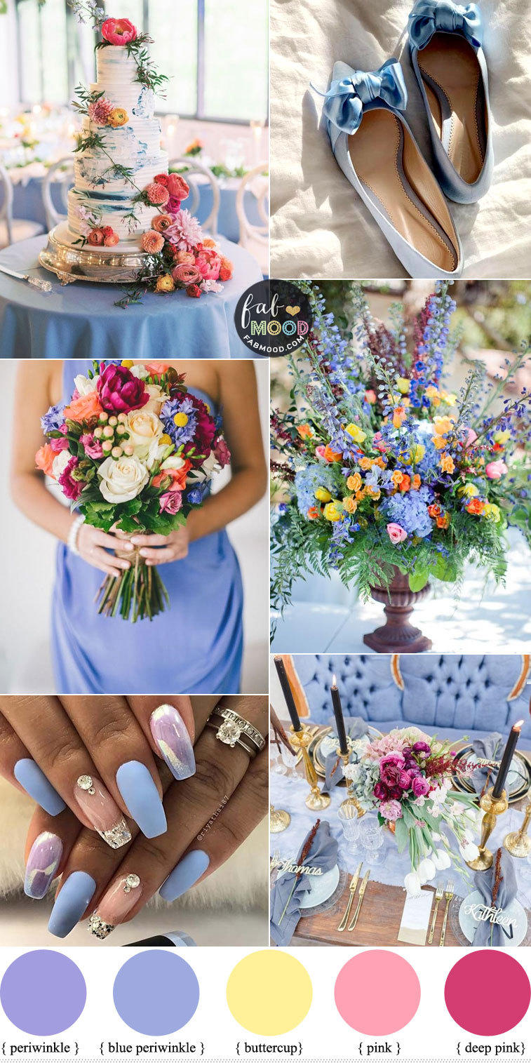 Periwinkle and Pink Summer Wedding