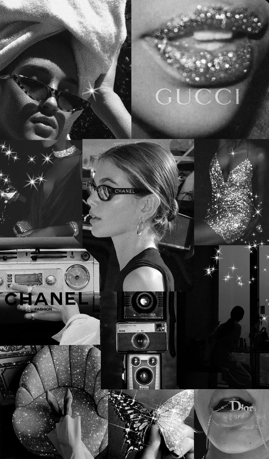 14 Black Collage Wallpapers : Rich Girl Aesthetic