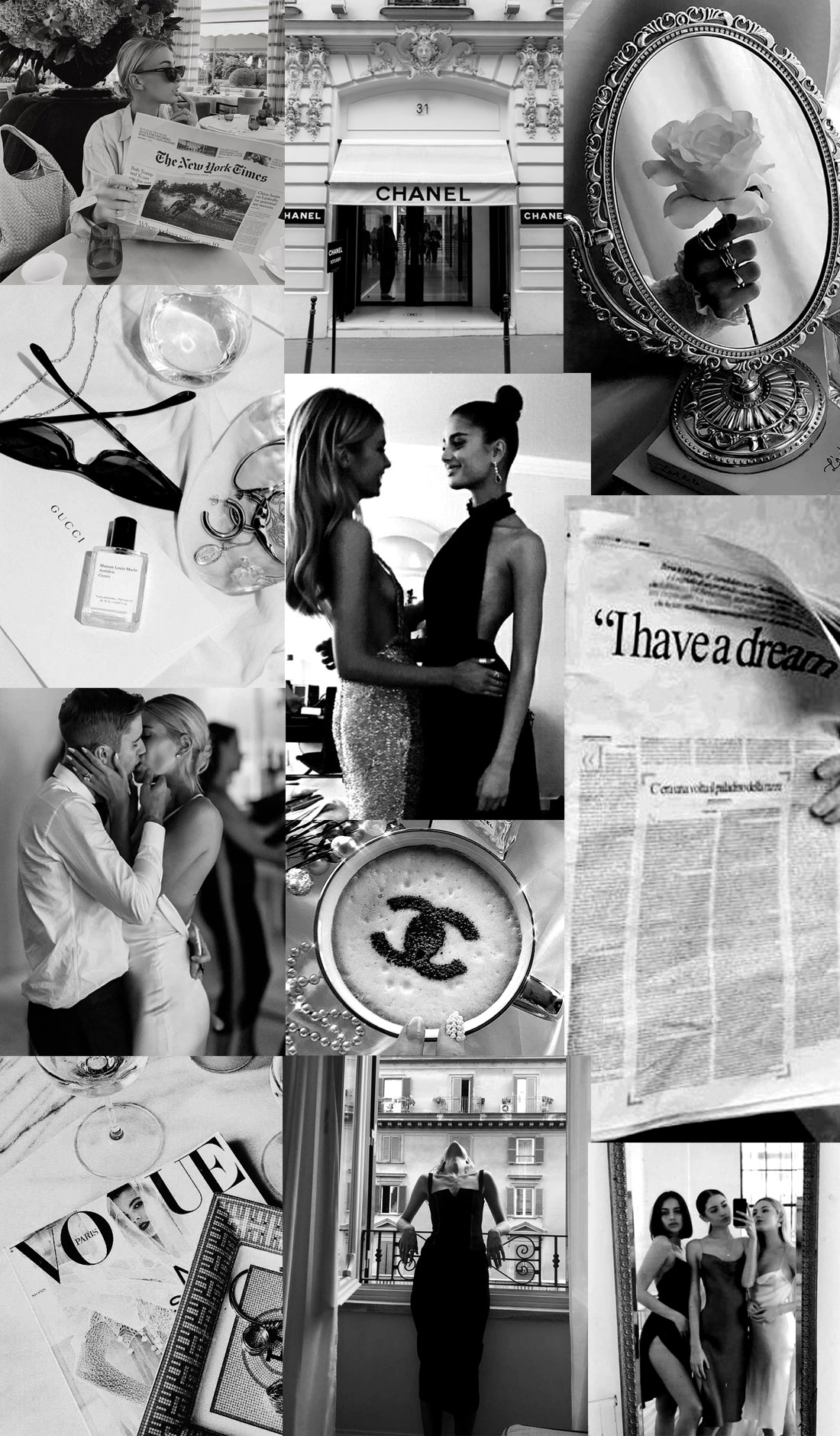 14 Black Collage Wallpapers : Luxury Life Aesthetic Black & White 1 - Fab  Mood | Wedding Colours, Wedding Themes, Wedding colour palettes