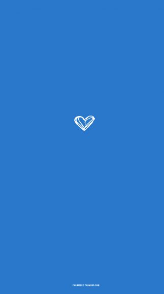 15 Azure Blue Wallpapers For Phone : Messy Heart Illustration 1 - Fab ...