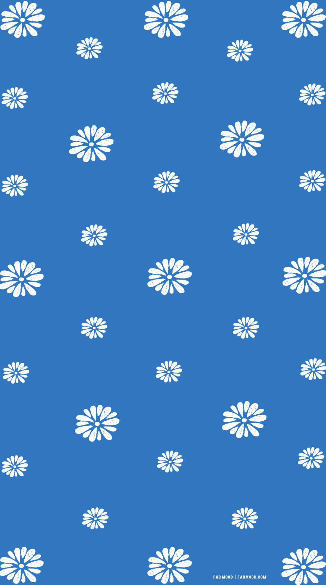15 Azure Blue Wallpapers For Phone : Daisy Illustration Blue Blackground