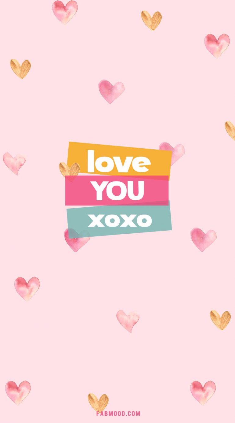 Love You XOXO Valentine's Day Wallpaper 1 - Fab Mood | Wedding Colours ...