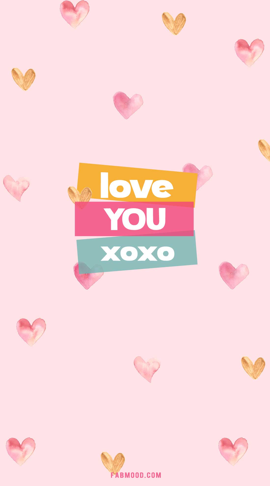 Love You XOXO Valentine’s Day Wallpaper