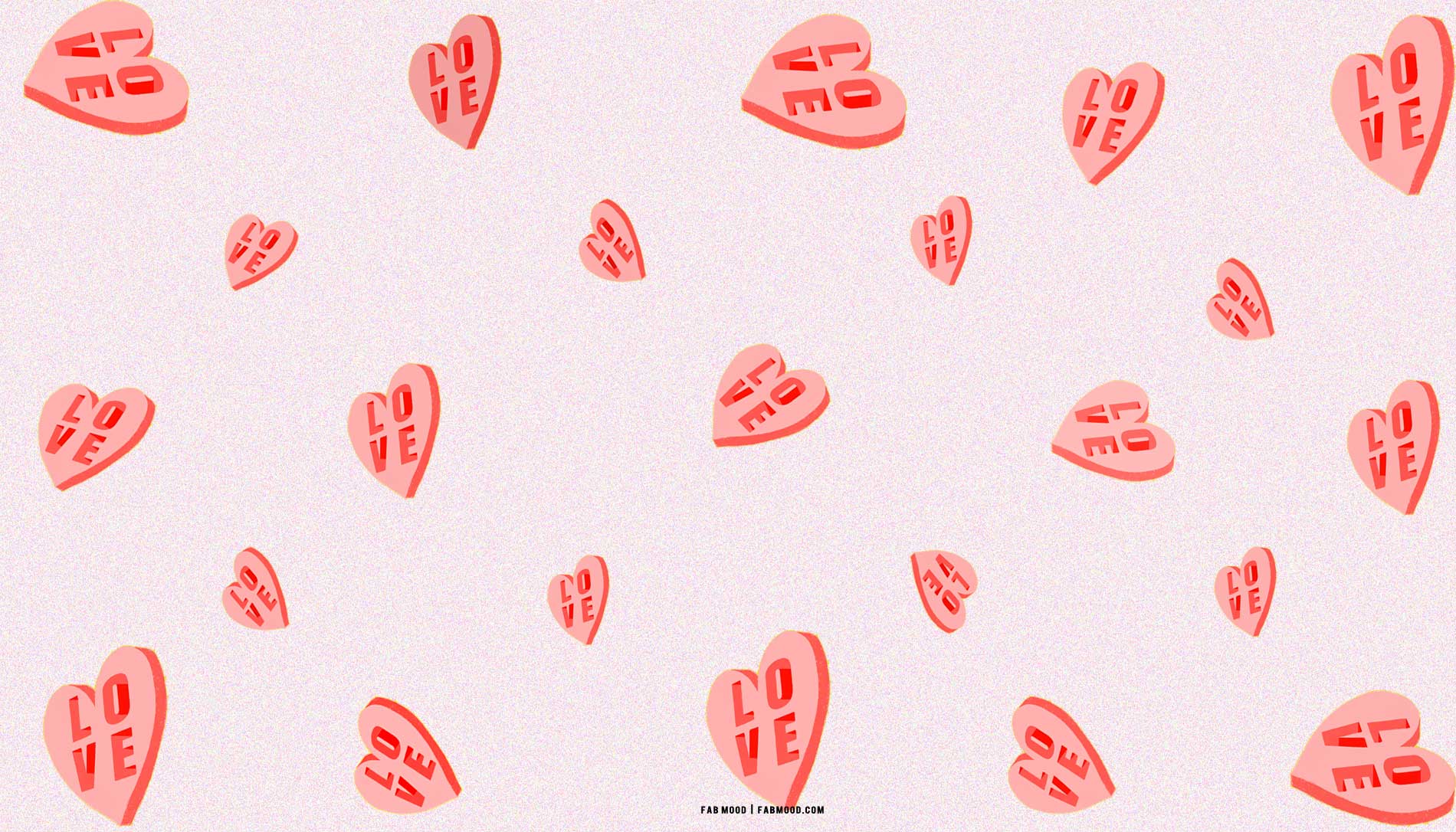 Valentine's Day Wallpaper for Laptop Candy Heart "Love You" 1 - Fab Mood