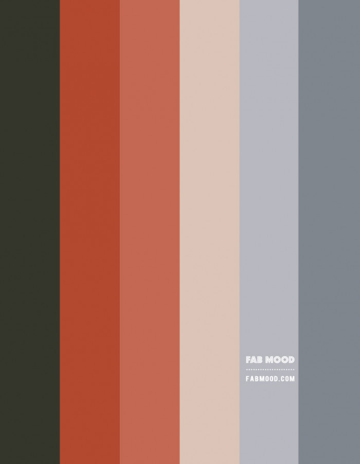 terracotta and grey color scheme, color palettes 2022, best color schemes 2022, red terracotta color palette, color combination ideas, terracotta color scheme, best color combos 2022