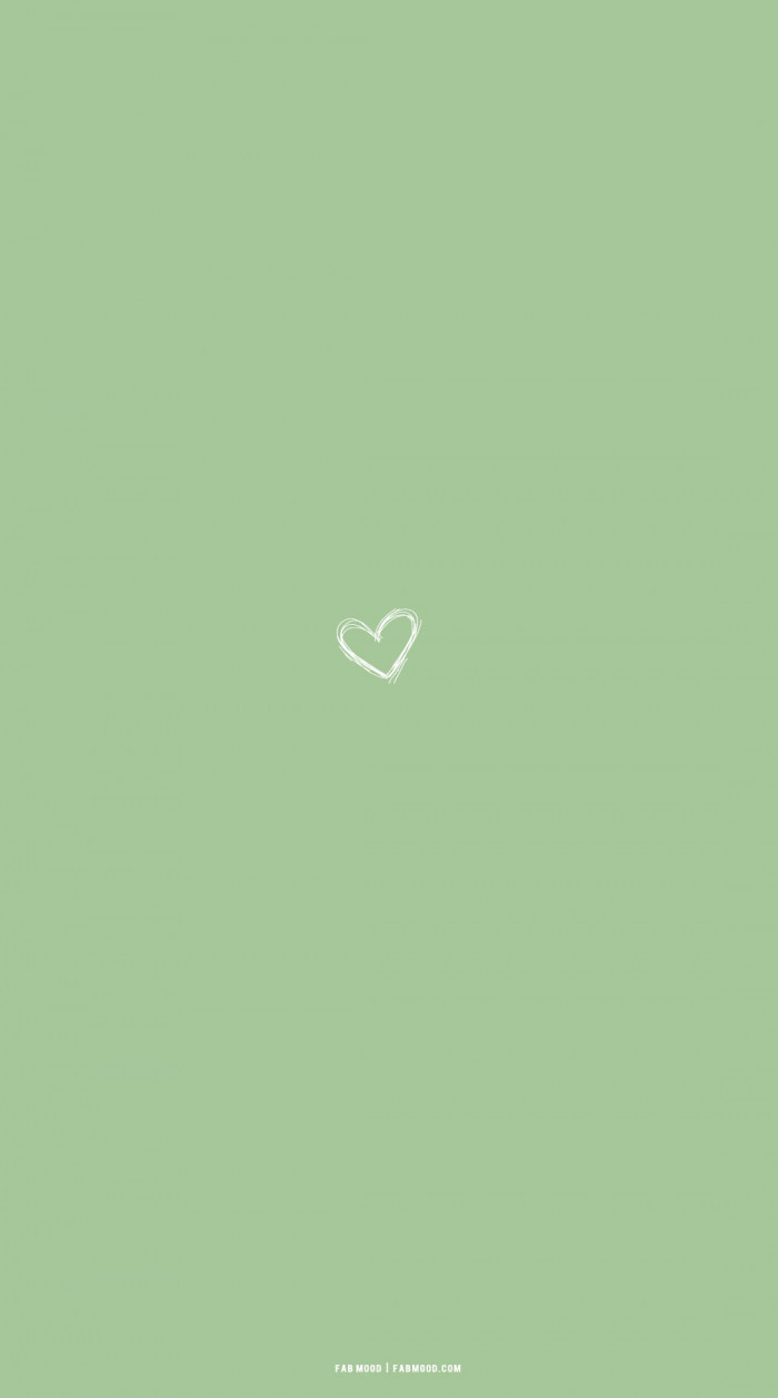 20 Cute Spring Wallpaper for Phone & Iphone : Heart Sage Green Background 1  - Fab Mood | Wedding Colours, Wedding Themes, Wedding colour palettes