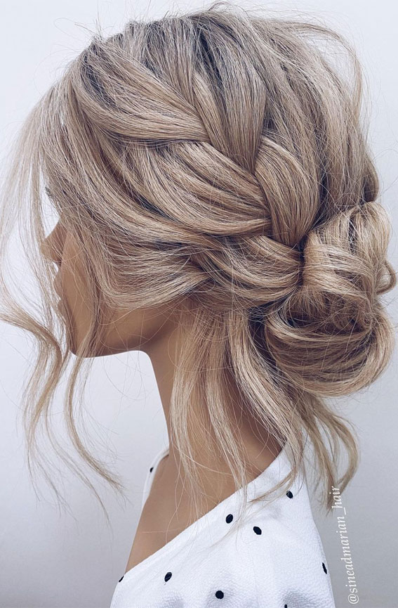50 Breathtaking Prom Hairstyles For An Unforgettable Night : Chunky Braided Messy Updo