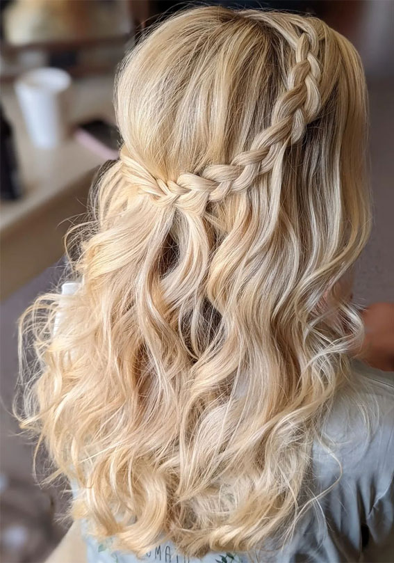 50 Breathtaking Prom Hairstyles For An Unforgettable Night : Pretty Braided Hair Down