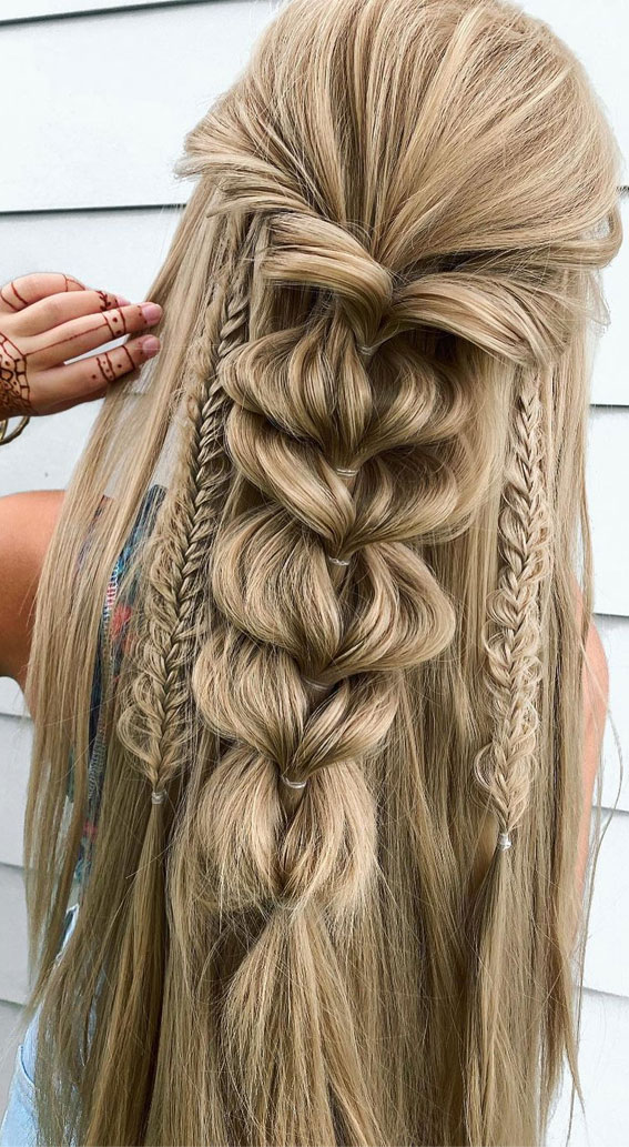 Long Curly Hairstyles With Braids For Prom 