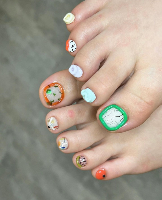 50 Cute Summer Toe Nails for 2022 : Kawaii Toe Nails